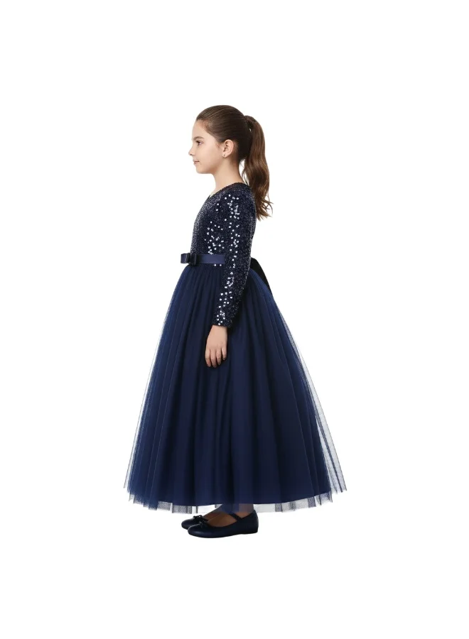 D'Daniela Sequin Bodice Tulle Dress